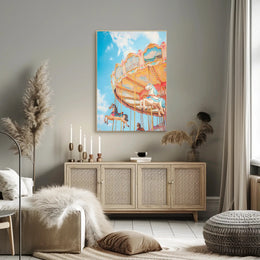Carousel Whimsical Poster Vintage Carnival Wall Art