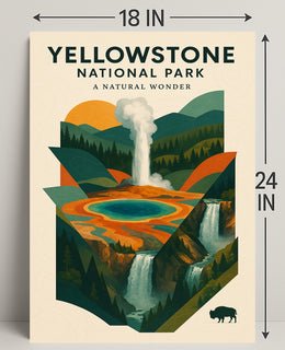Yellowstone National Park A Natural Wonder Poster