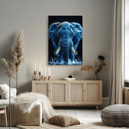 Majestic Elephant In Water Poster