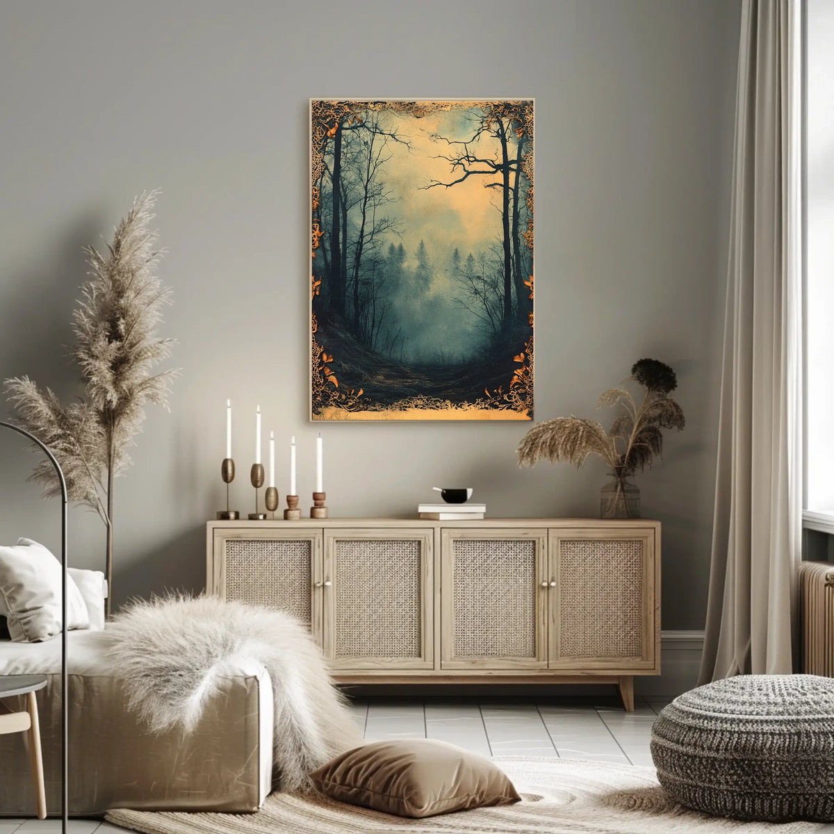 Mysterious Woodland Scene: Atmospheric National Park Poster