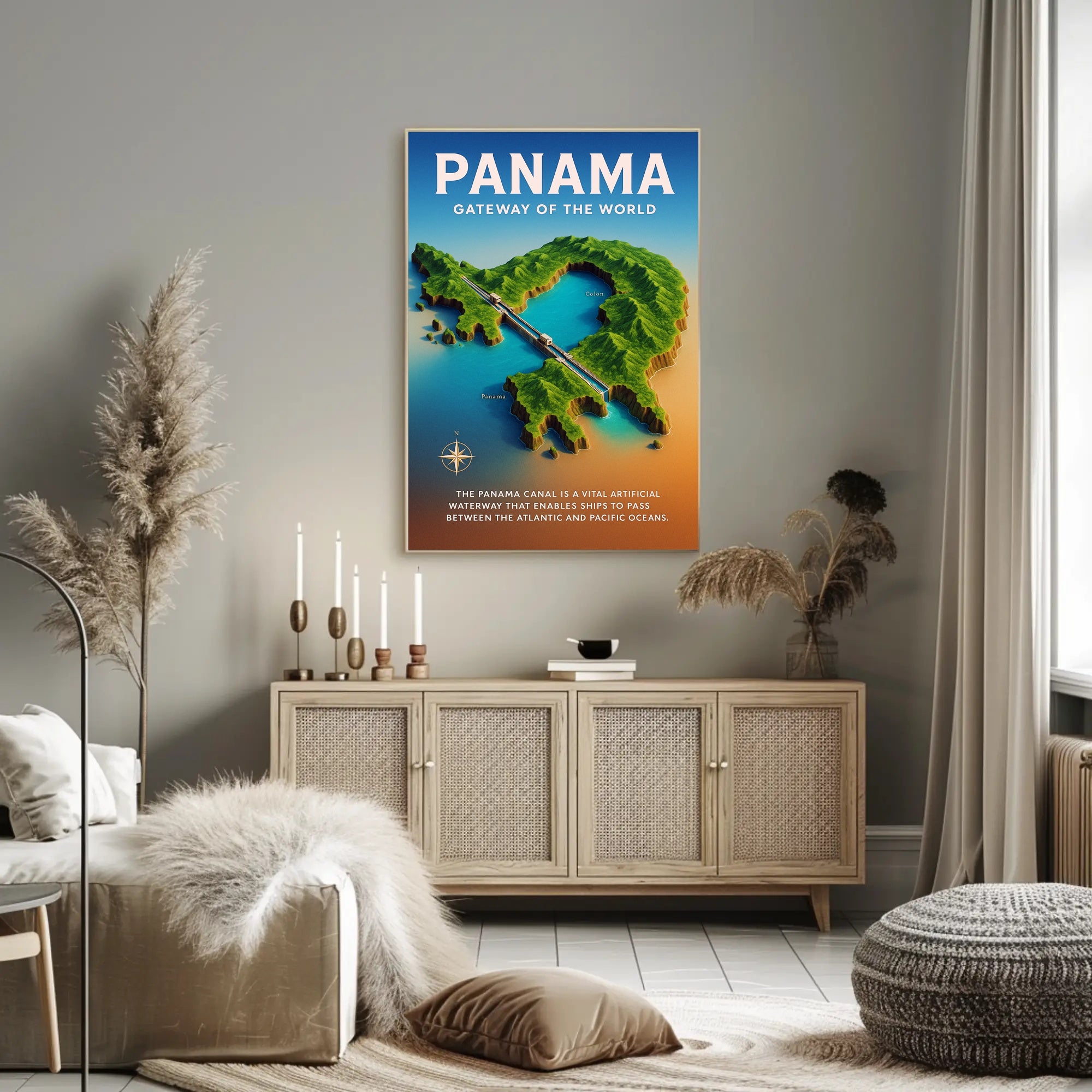 Panama Gateway of the World Poster PosterGoat
