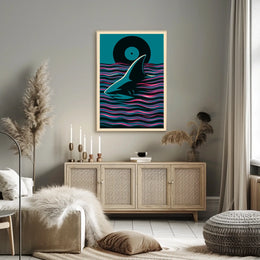 Shark In The Waves Poster