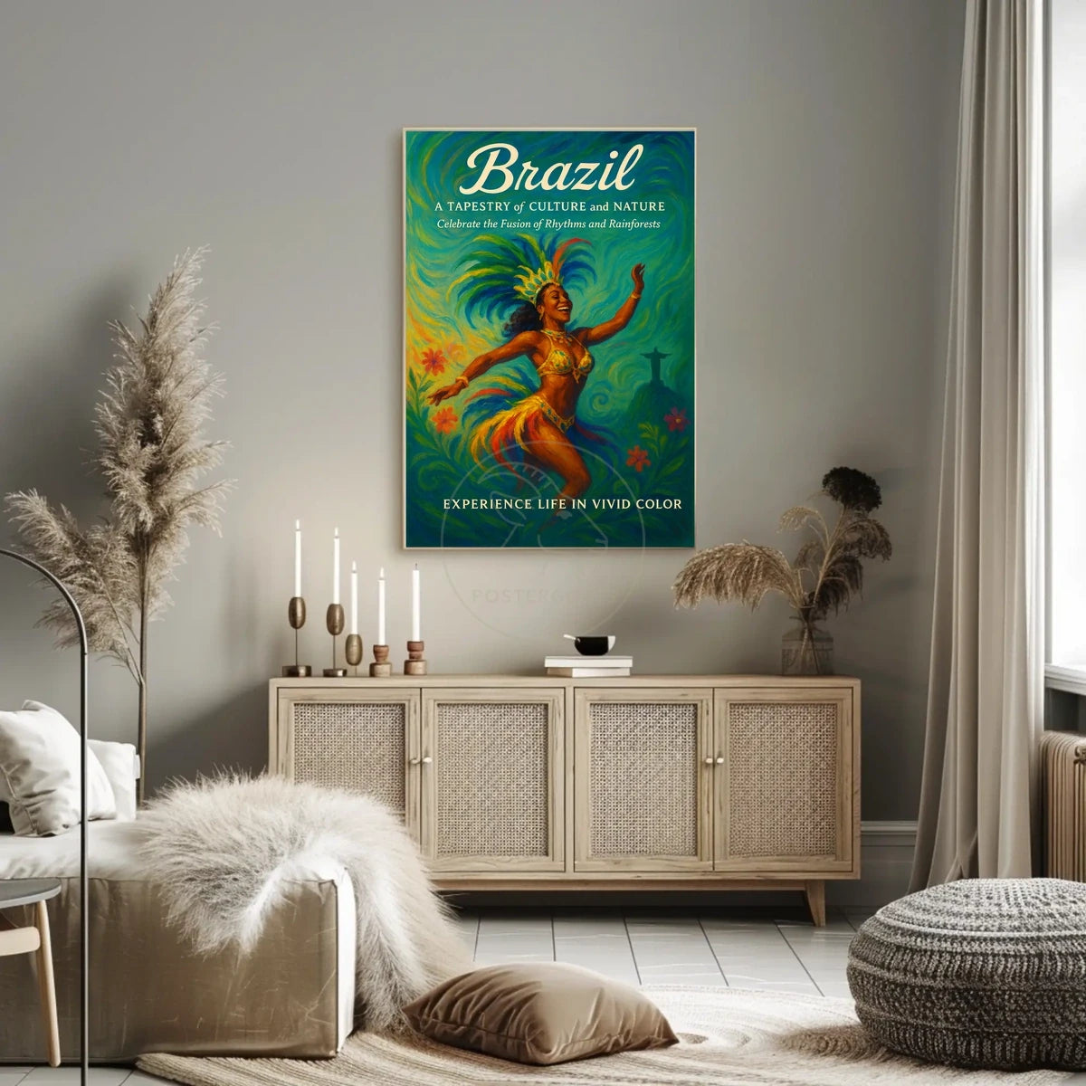 Brazilian Carnival Dance Captures Cultural Heritage Poster