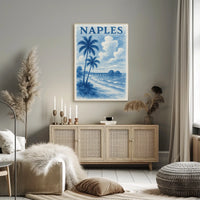 Naples Coastal Serenity Poster Wall Art 18x24 Inches