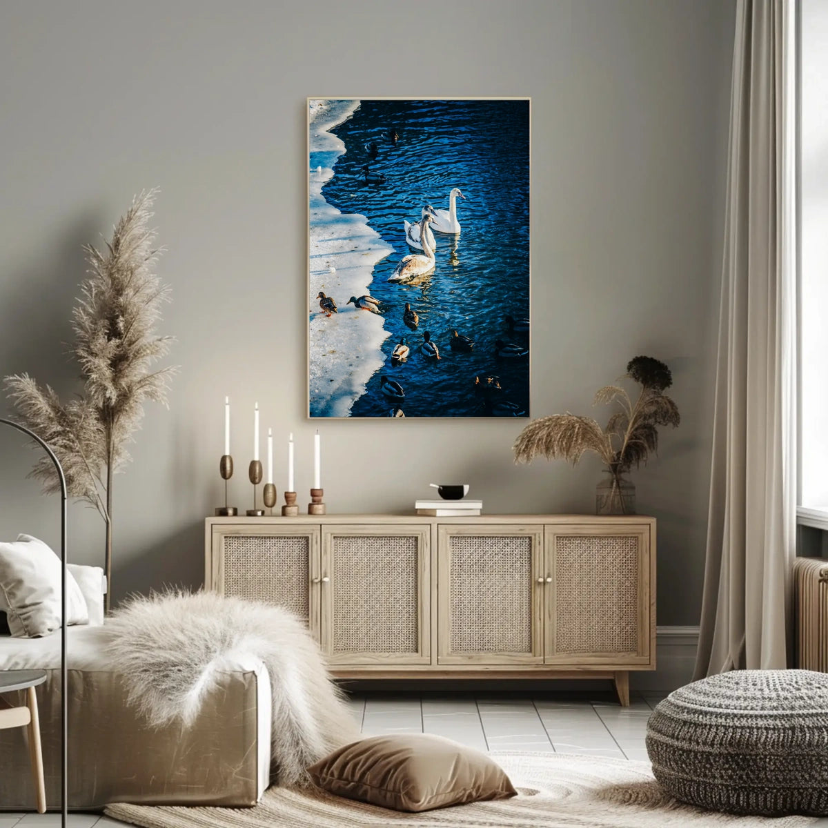 Winter Serenity On The Lake Poster
