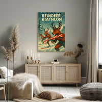 Reindeer Biathlon Poster