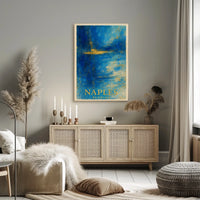 Naples Florida Poster Palm Trees Beach Sunset Wall Art