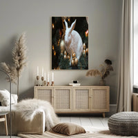 Festive Rabbit Sculpture Poster