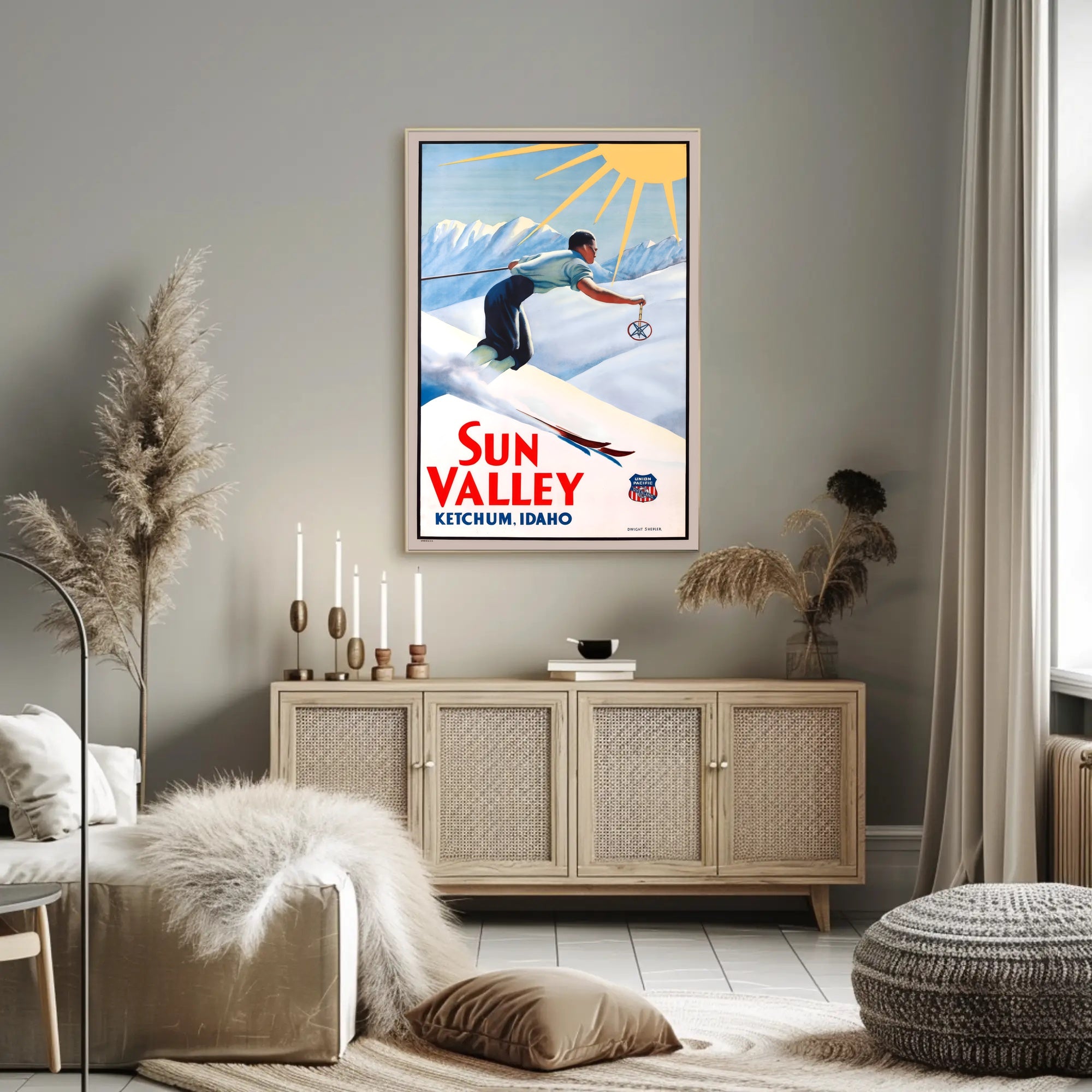 Sun Valley Skiing Adventure Poster PosterGoat