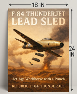F-84 Thunderjet Lead Sled Poster PosterGoat