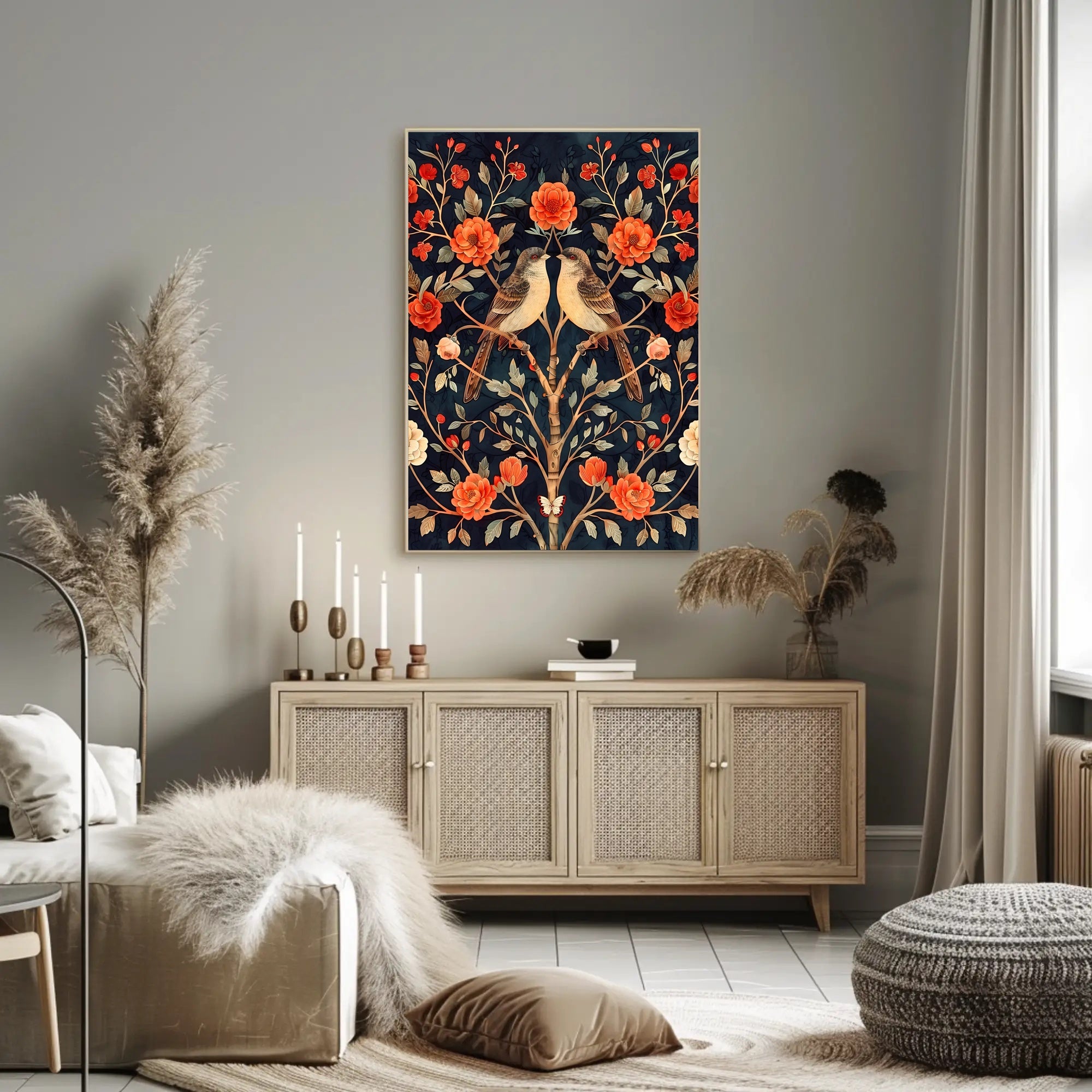 Floral Harmony Wall Art Print for Home Decor