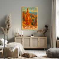 Bryce Canyon National Park Iconic Majestic Scenic Landscape Travel Wall Art Souvenir Gift Poster