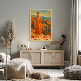 Bryce Canyon National Park Iconic Majestic Scenic Landscape Travel Wall Art Souvenir Gift Poster