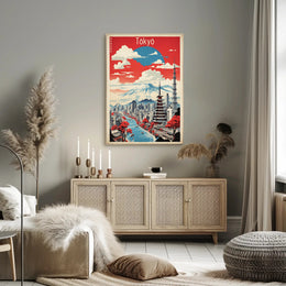 Tokyo Tradition Meets Modernity Travel Poster