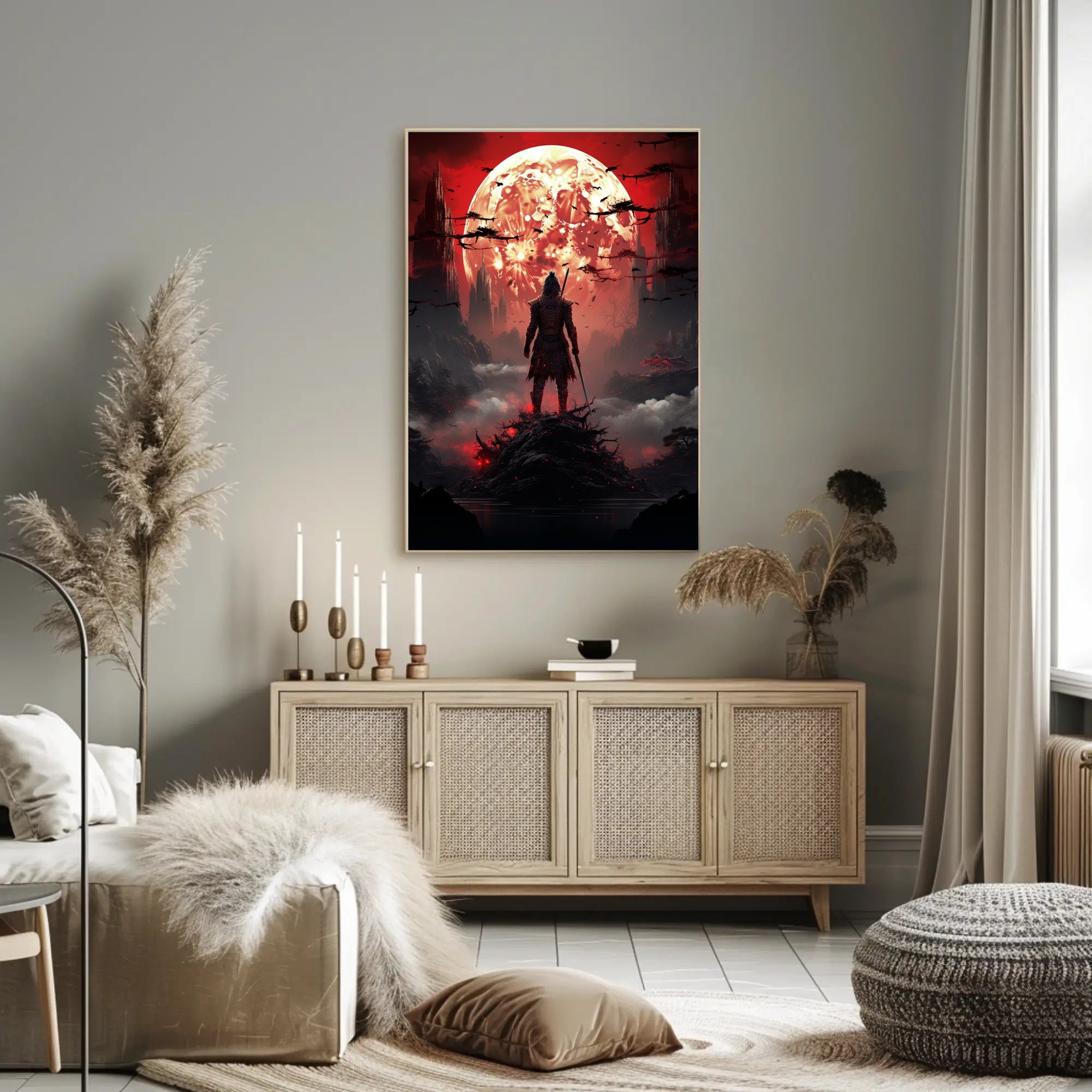 Warrior Under The Blood Moon Poster