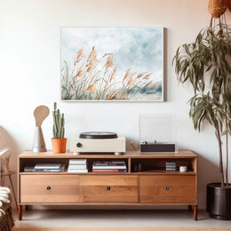 Serene Watercolor Grasses Nature-Inspired Art Poster