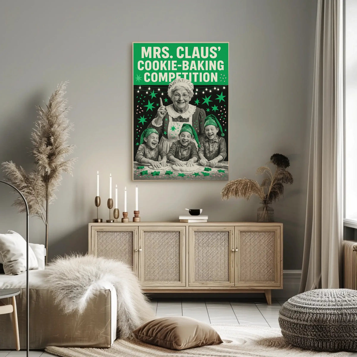 Mrs. Claus Cookie-Baking Competition Poster