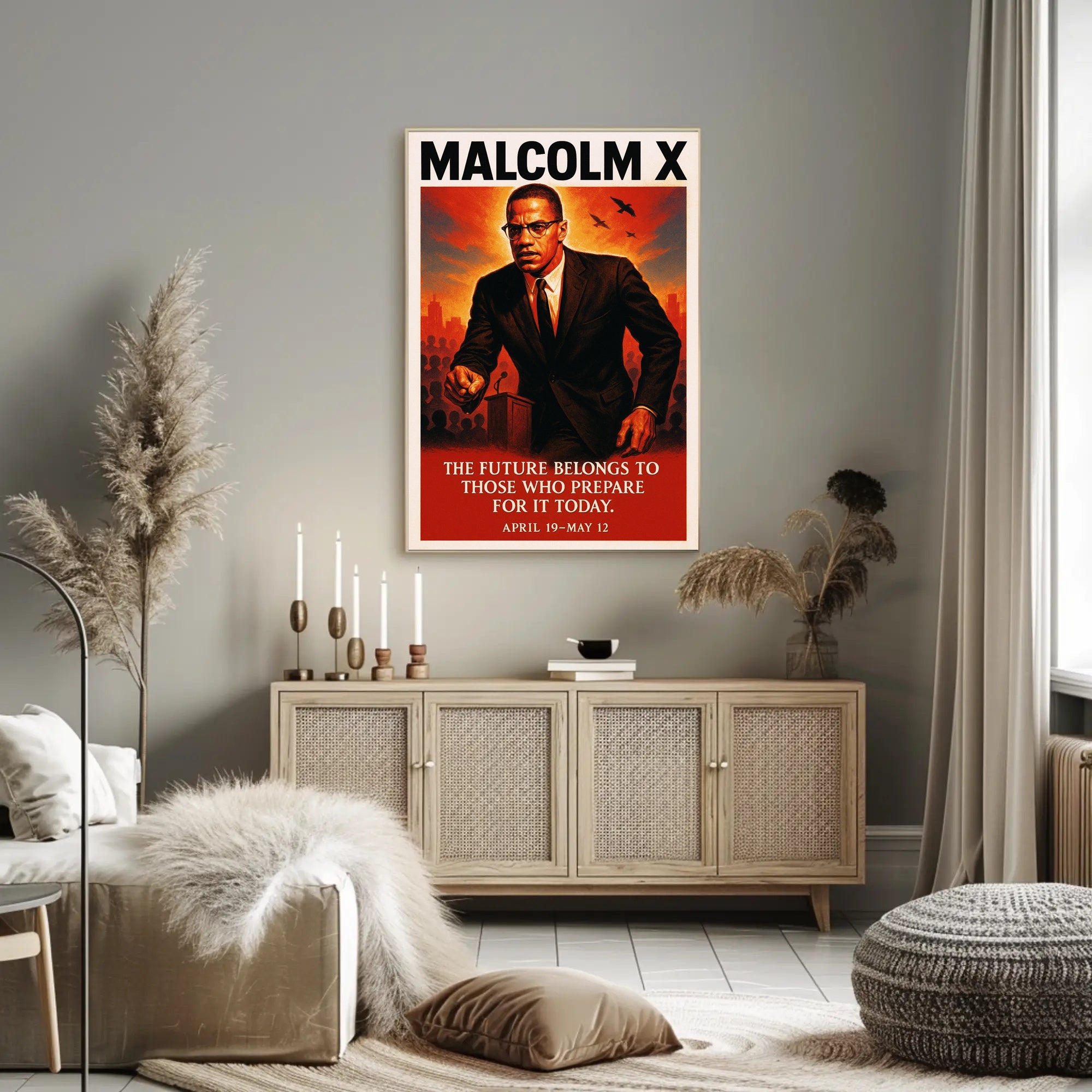 Malcolm X Vision for the Future Poster PosterGoat