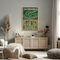 Fairbanks Aurora Christmas Poster