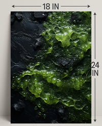 Abstract Green Texture Abstract Poster
