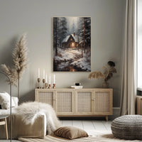 Winter Cabin Retreat Poster