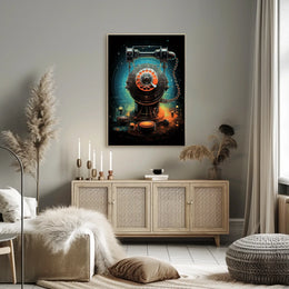 Retro-Futuristic Communication Poster