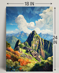 Geometric Beauty Of Machu Picchu Poster