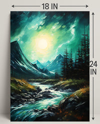 Tranquil Mountain Stream Poster