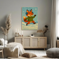 Winter Fox Delight Poster