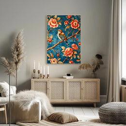 Bird Among Blossoms Wall Art Print