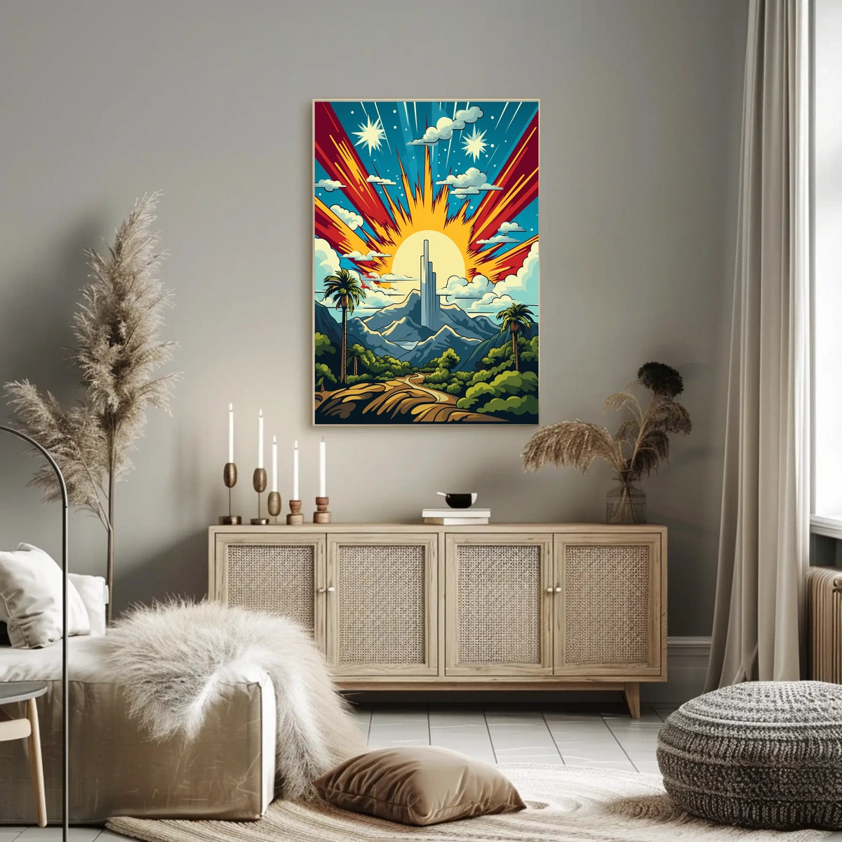 Tropical Mountain Path Scenery - Travel Poster
