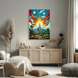 Tropical Mountain Path Scenery - Travel Poster