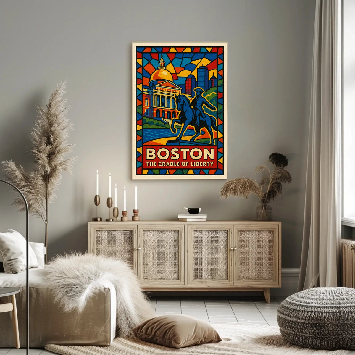 Boston The Cradle Of Liberty Cityscape Poster Wall Art
