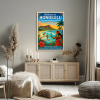 Welcome to Honolulu Experience the Spirit of Aloha Poster