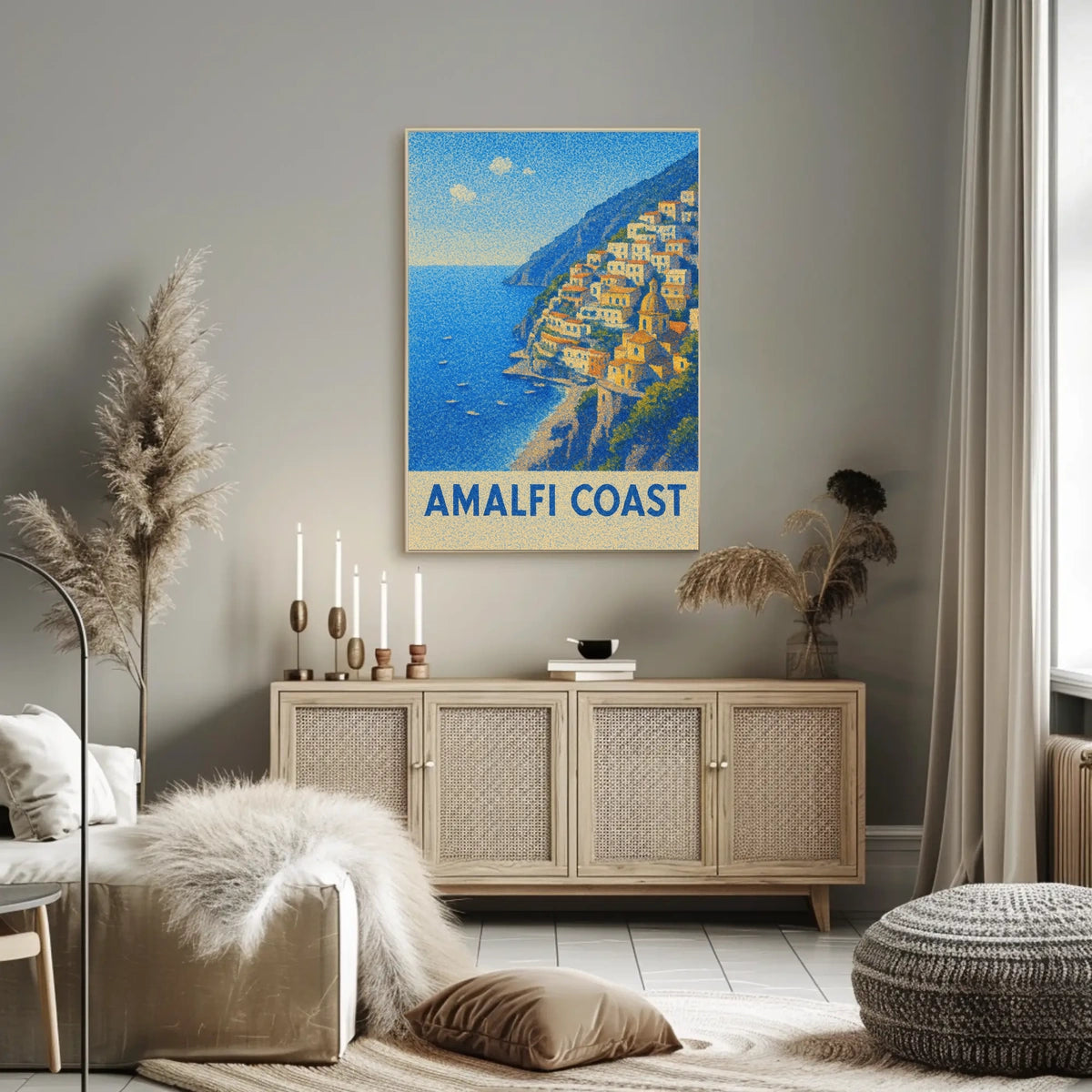 Amalfi Coast Poster Wall Art For Coastal Decor And Travel