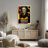 Franklin D. Roosevelt 32nd President of the United States Abstract Pop Poster