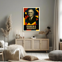 Franklin D. Roosevelt 32nd President of the United States Abstract Pop Poster