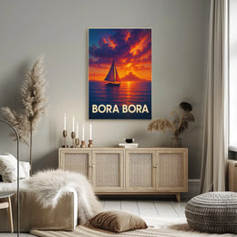 Bora Bora Sunset Poster