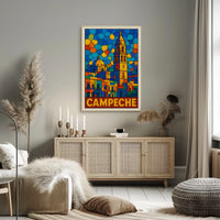 Campeche Stained Glass Art Poster