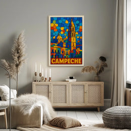 Campeche Stained Glass Art Poster
