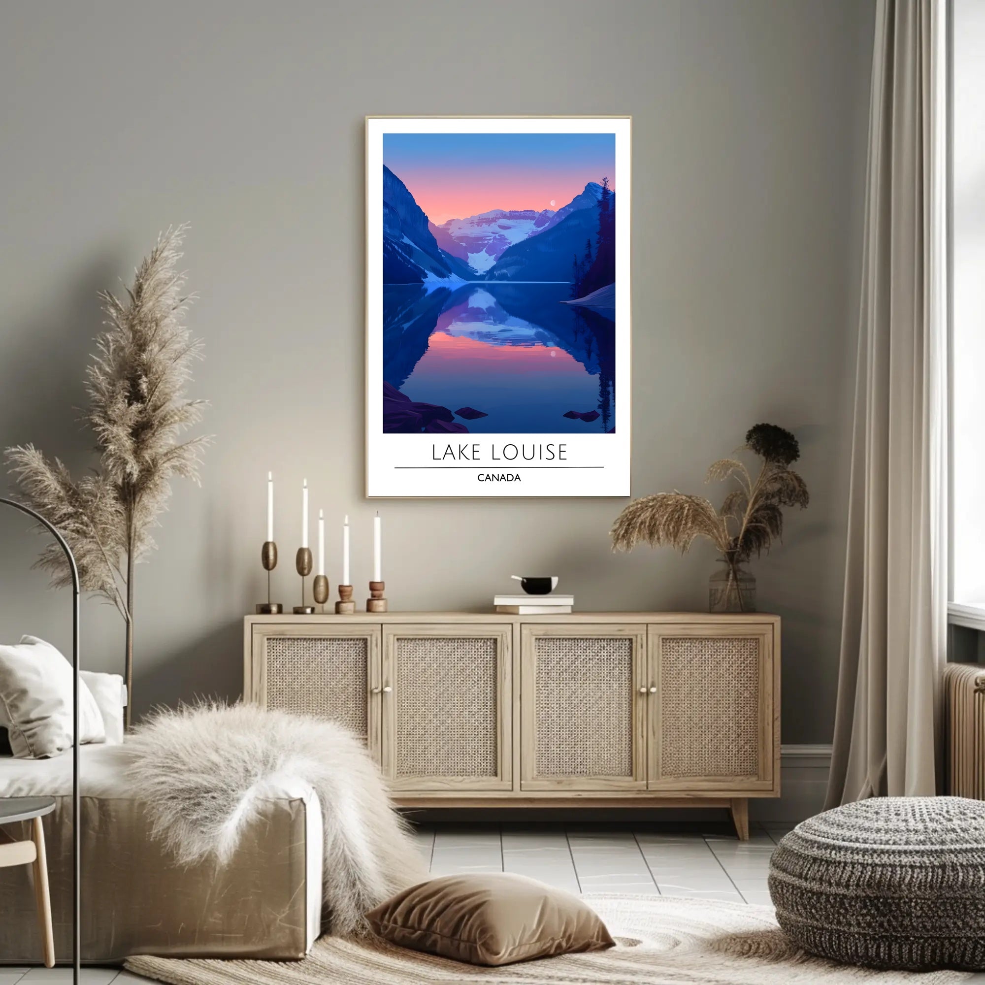 Lake Louise Tranquility Travel Art Poster