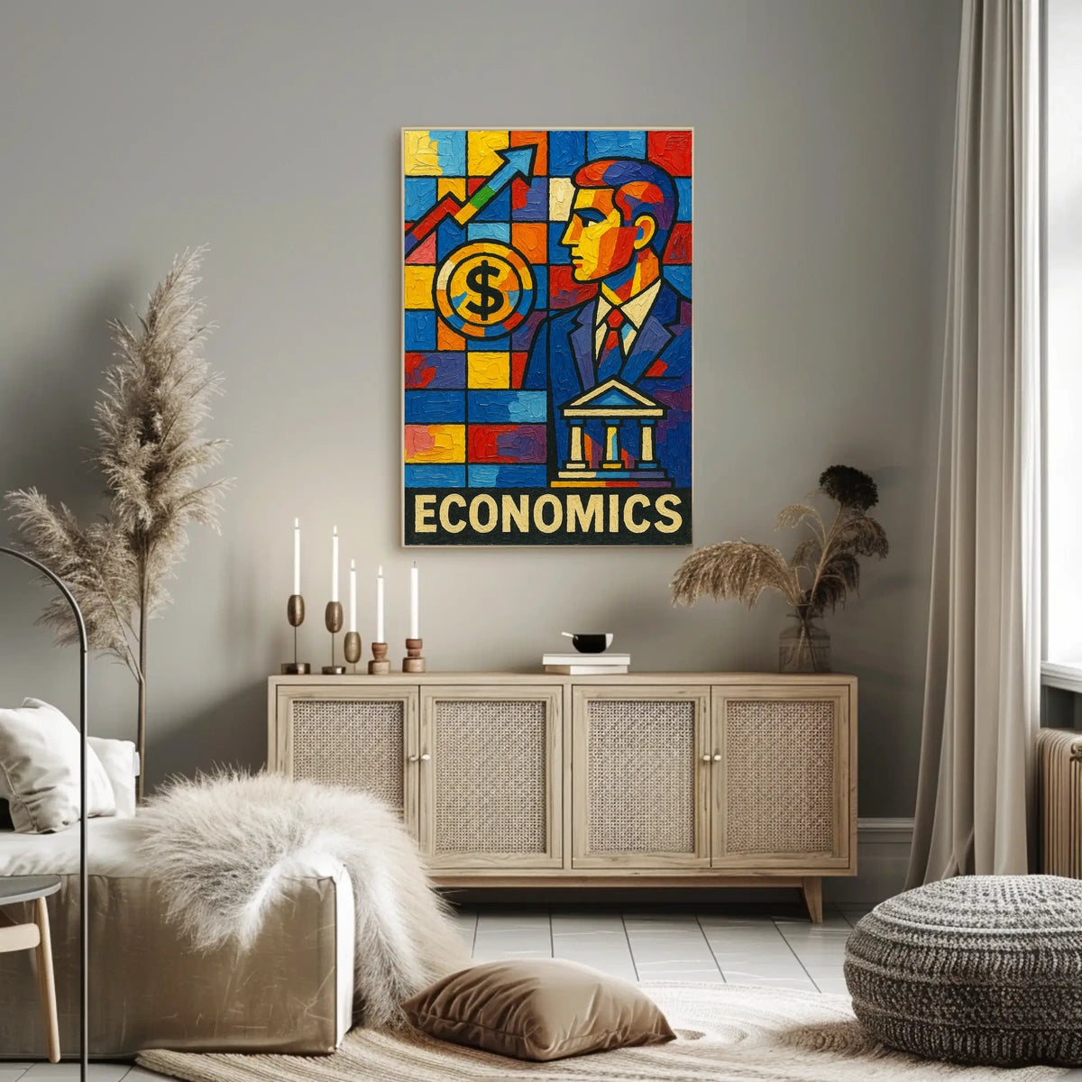 Economics in Vibrant Colors Poster