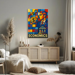 Economics in Vibrant Colors Poster