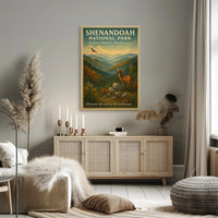 Shenandoah National Park Vintage Landscape National Park Poster