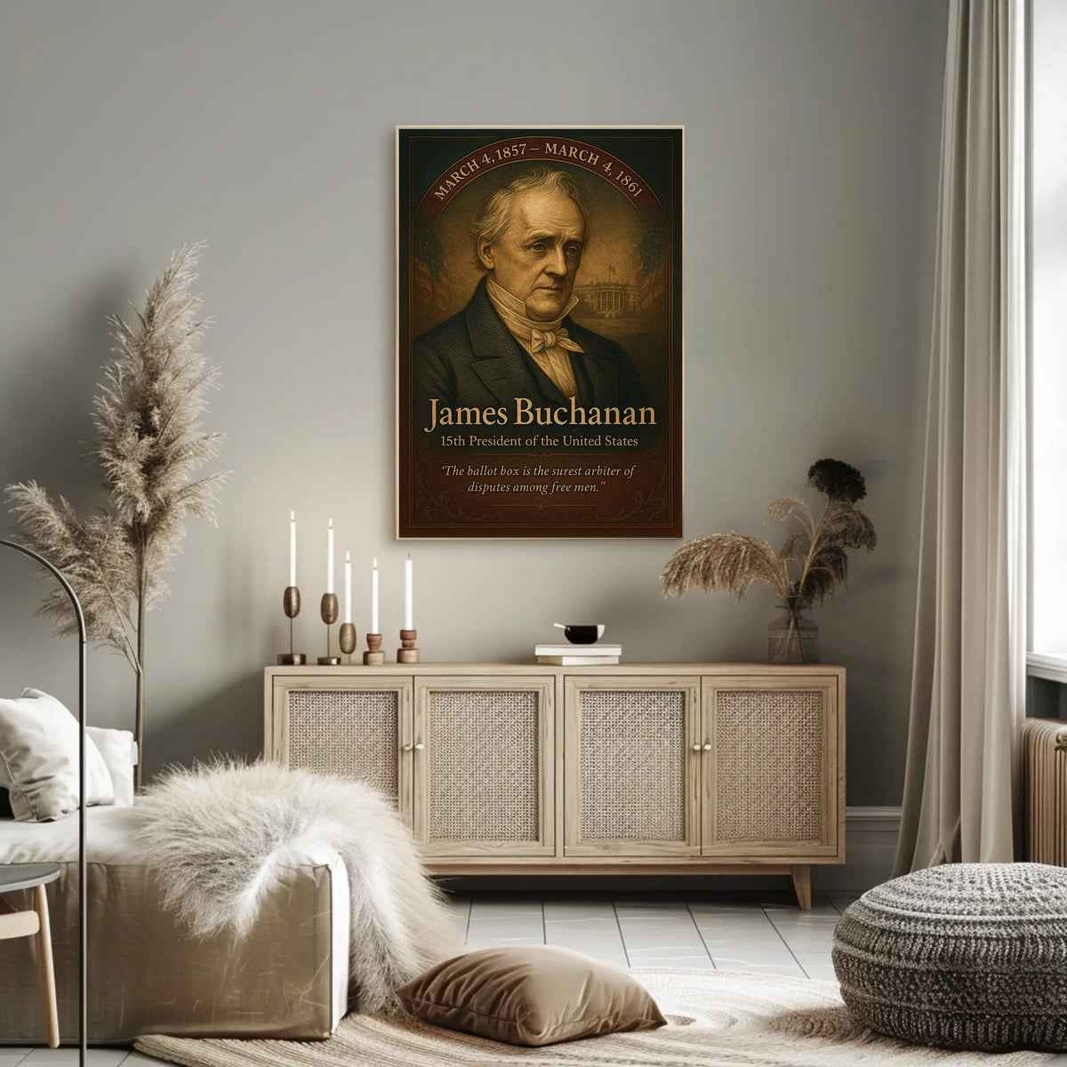 James Buchanan Patriotic Vintage Poster Art Print
