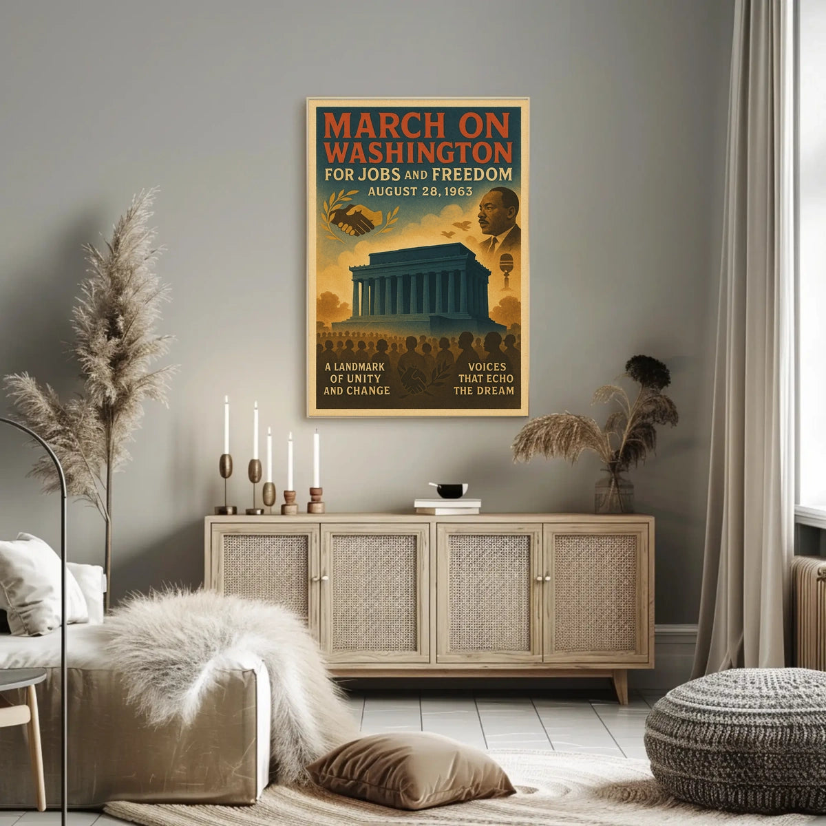 Historic March on Washington Vintage Poster Art