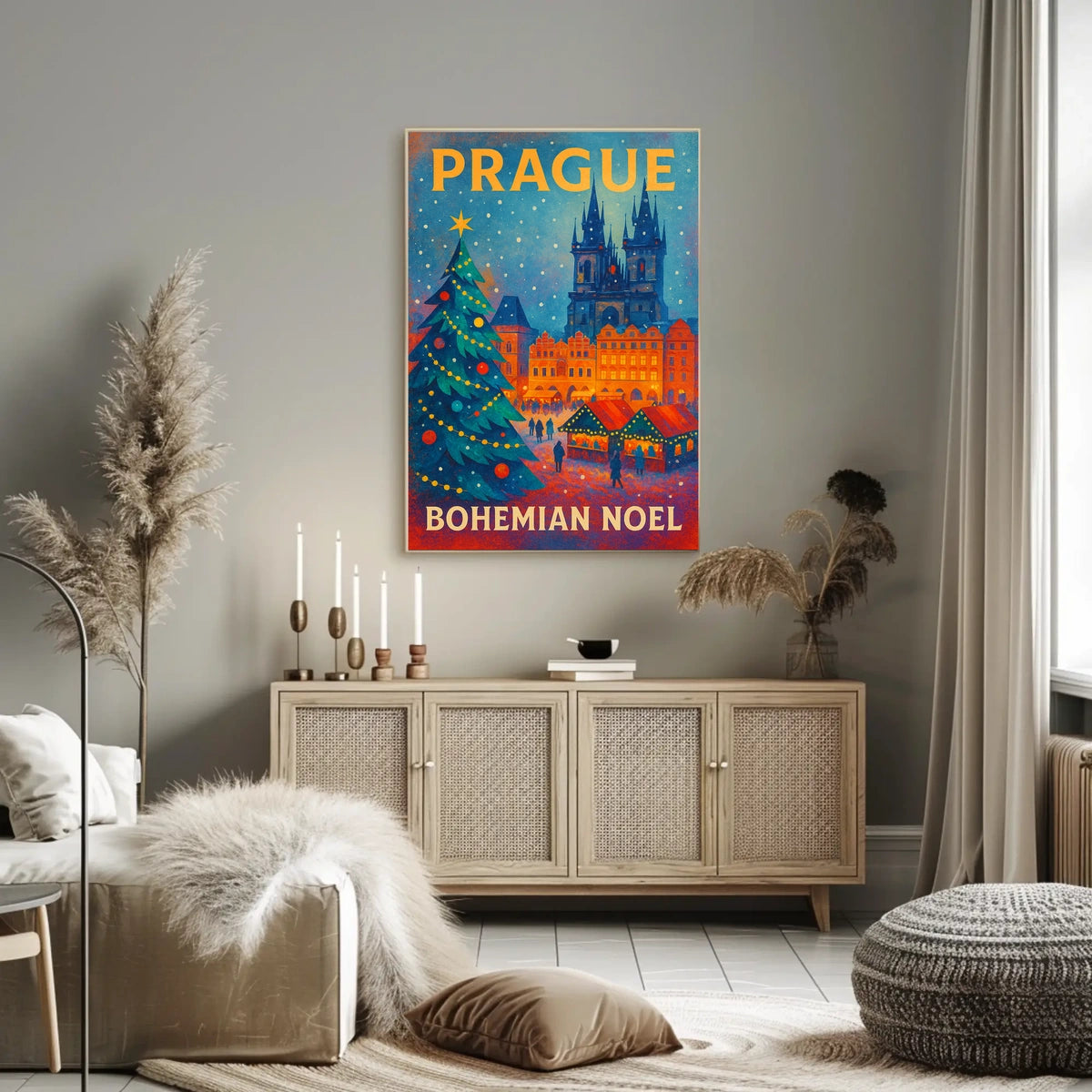 Prague Bohemian Noel Poster