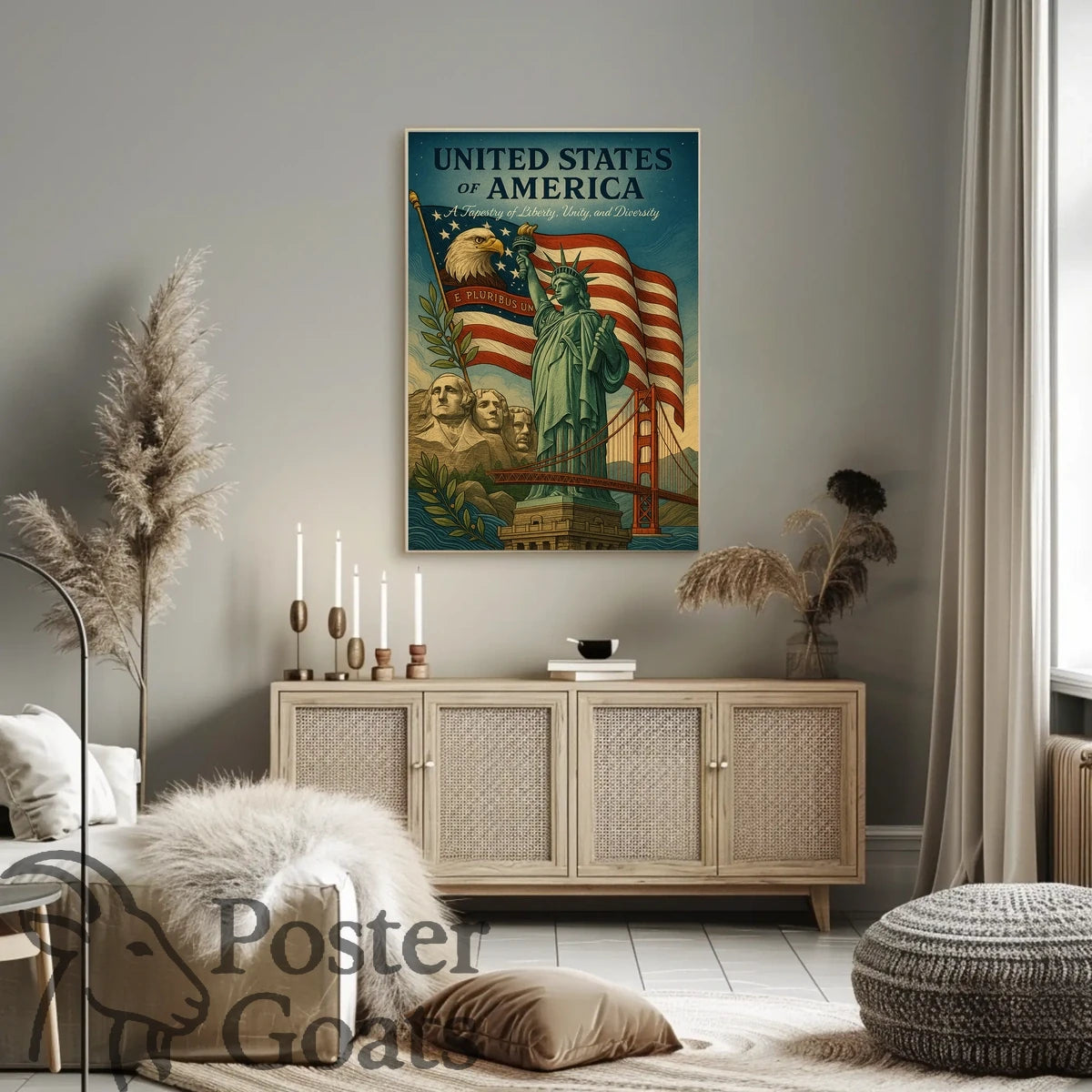 American Icons Vintage Art Poster - Cultural or Heritage Poster