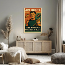 Jim Thorpe Legendary Athlete Poster