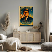 Patriotic Leadership Poster: Vintage American Inspiration Art